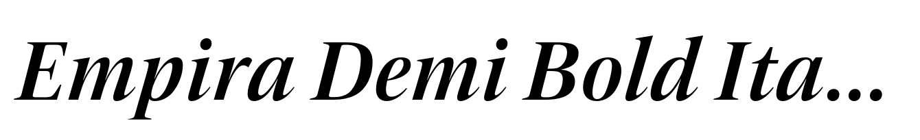 Empira Demi Bold Italic